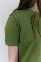 AUBOUR [2nd restock] dual seam t-shirt (olive)