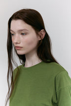 AUBOUR [2nd restock] dual seam t-shirt (olive)