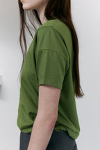 AUBOUR [2nd restock] dual seam t-shirt (olive)