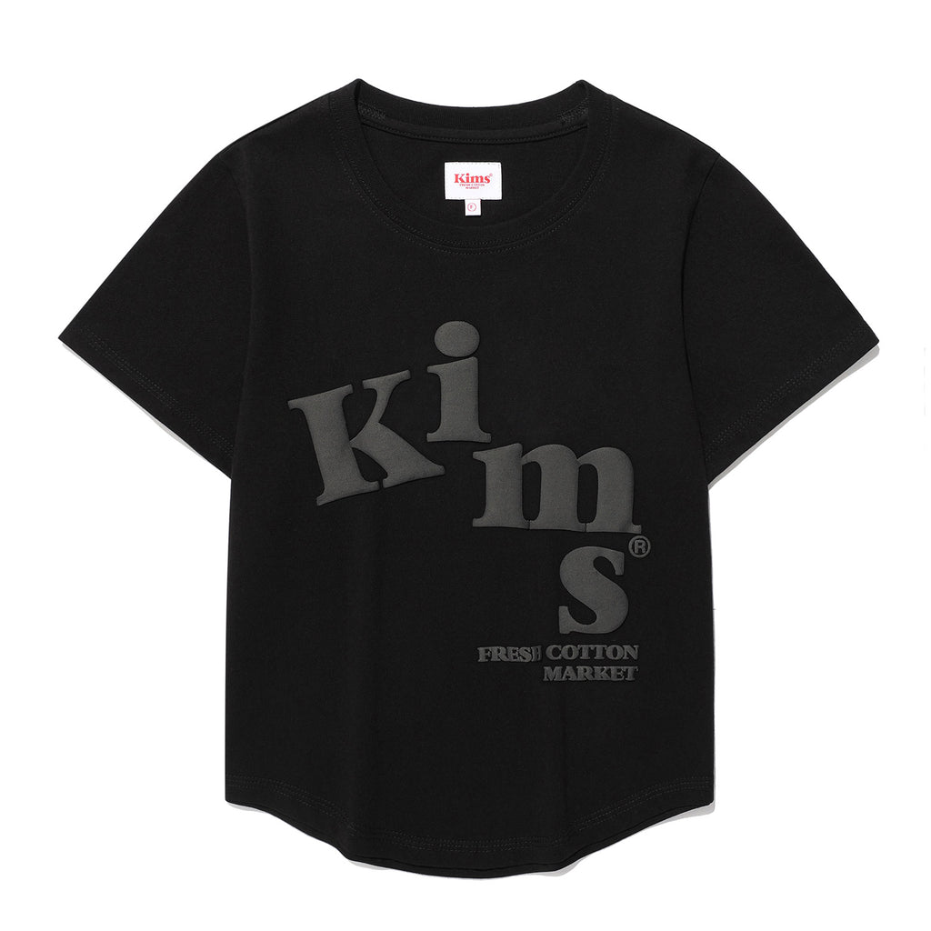 KIMS FRESH COTTON MARKET (Unisex) Messy Alpha Logo Tee Black
