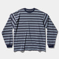 DEUTERO Leo VTG Striped LS Tee Navy