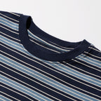 DEUTERO Leo VTG Striped LS Tee Navy