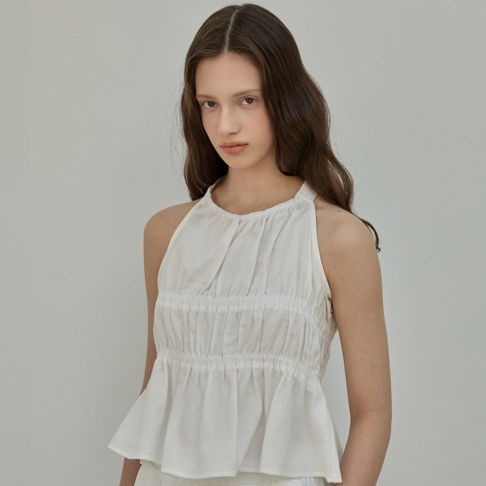 ellioti Ripple Halter Blouse_2Color