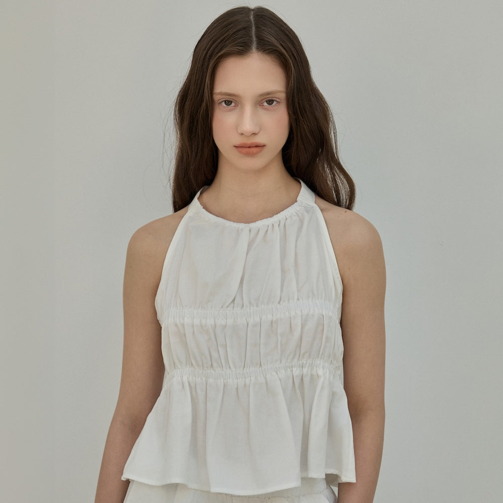 ellioti Ripple Halter Blouse_2Color