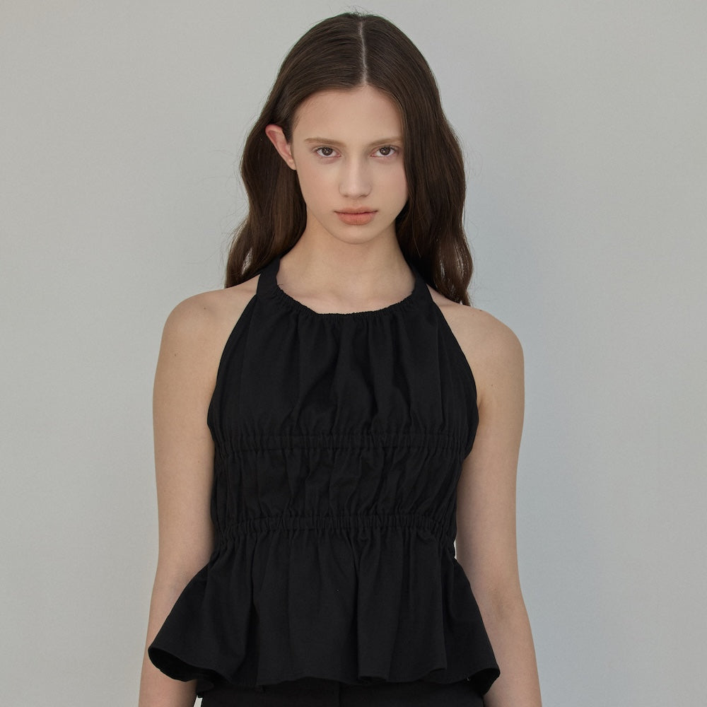 ellioti Ripple Halter Blouse_2Color