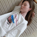 AENTE A cozy summer oversized t-shirt - Ivory