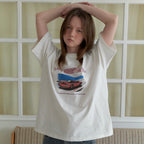 AENTE A cozy summer oversized t-shirt - Ivory