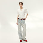 AND YOU Mullins V-neck wrap blouse (Ivory)
