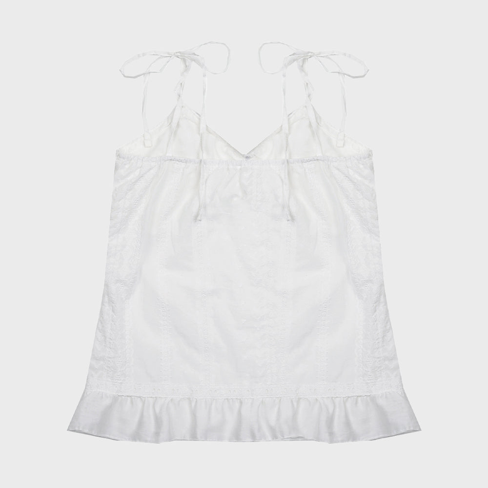 highschooldisco Angel lace sleeveless_white