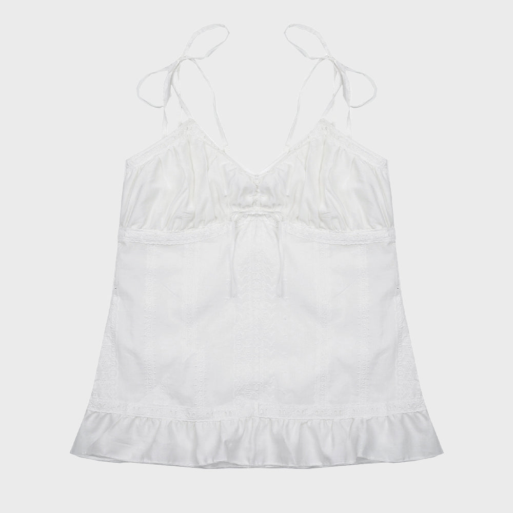 highschooldisco Angel lace sleeveless_white