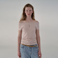 VERSO Natural Embroidery Boatneck Top