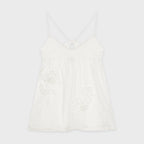 SINOON Flower Sheer Sleeveless (White)