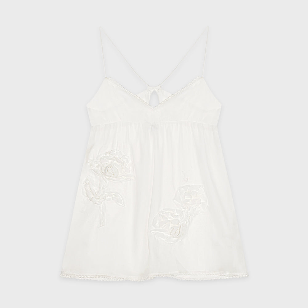 SINOON Flower Sheer Sleeveless (White)