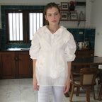 SINOON Flower Sheer Sleeveless (White)