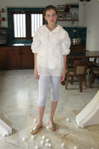 SINOON Flower Sheer Sleeveless (White)