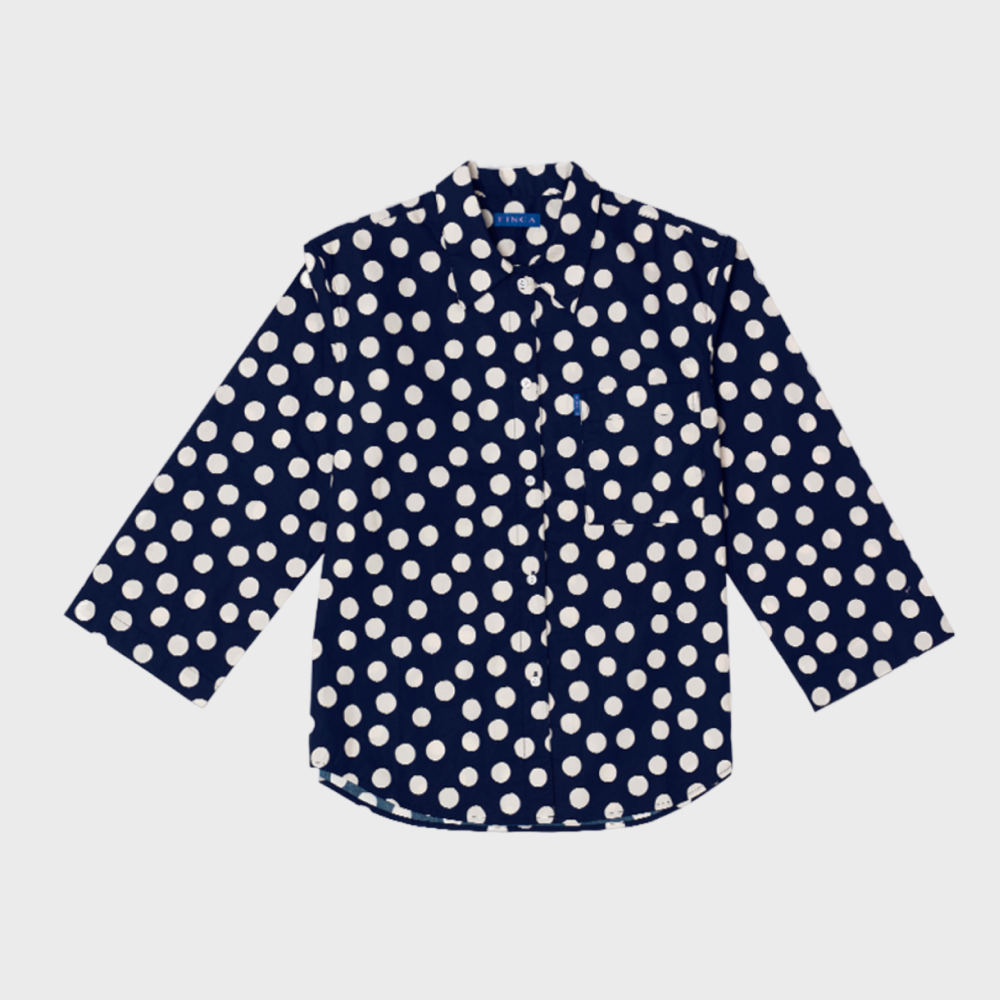 FINCA [29CM Exclusive]BK103 Classic Shirt_Navy Dot 2SIZES