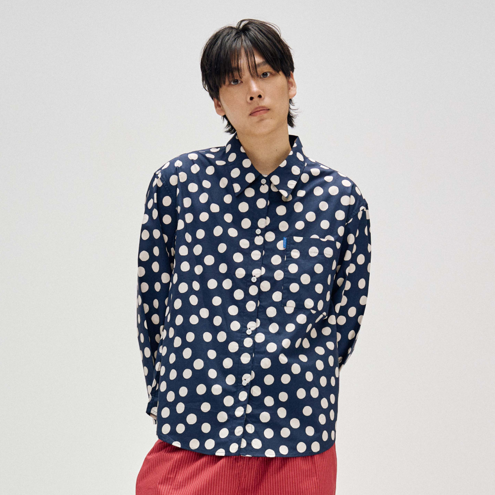 FINCA [29CM Exclusive]BK103 Classic Shirt_Navy Dot 2SIZES