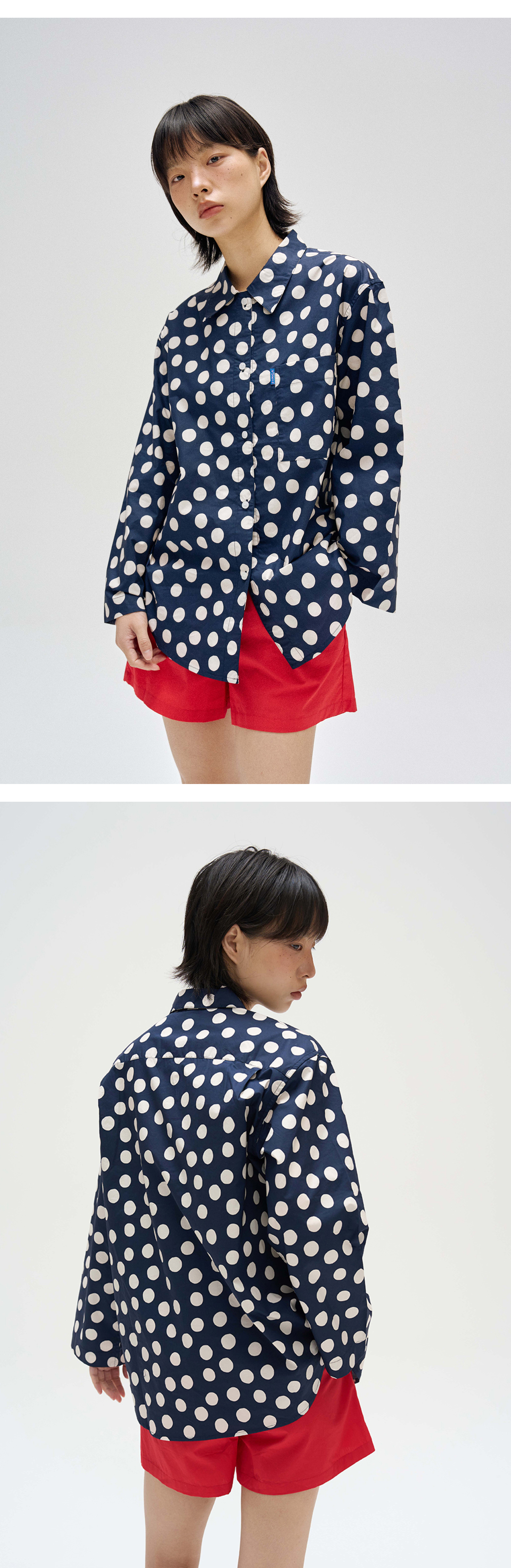 FINCA [29CM Exclusive]BK103 Classic Shirt_Navy Dot 2SIZES