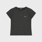 SINOON Stripe Cap Sleeve T-shirt (Black)