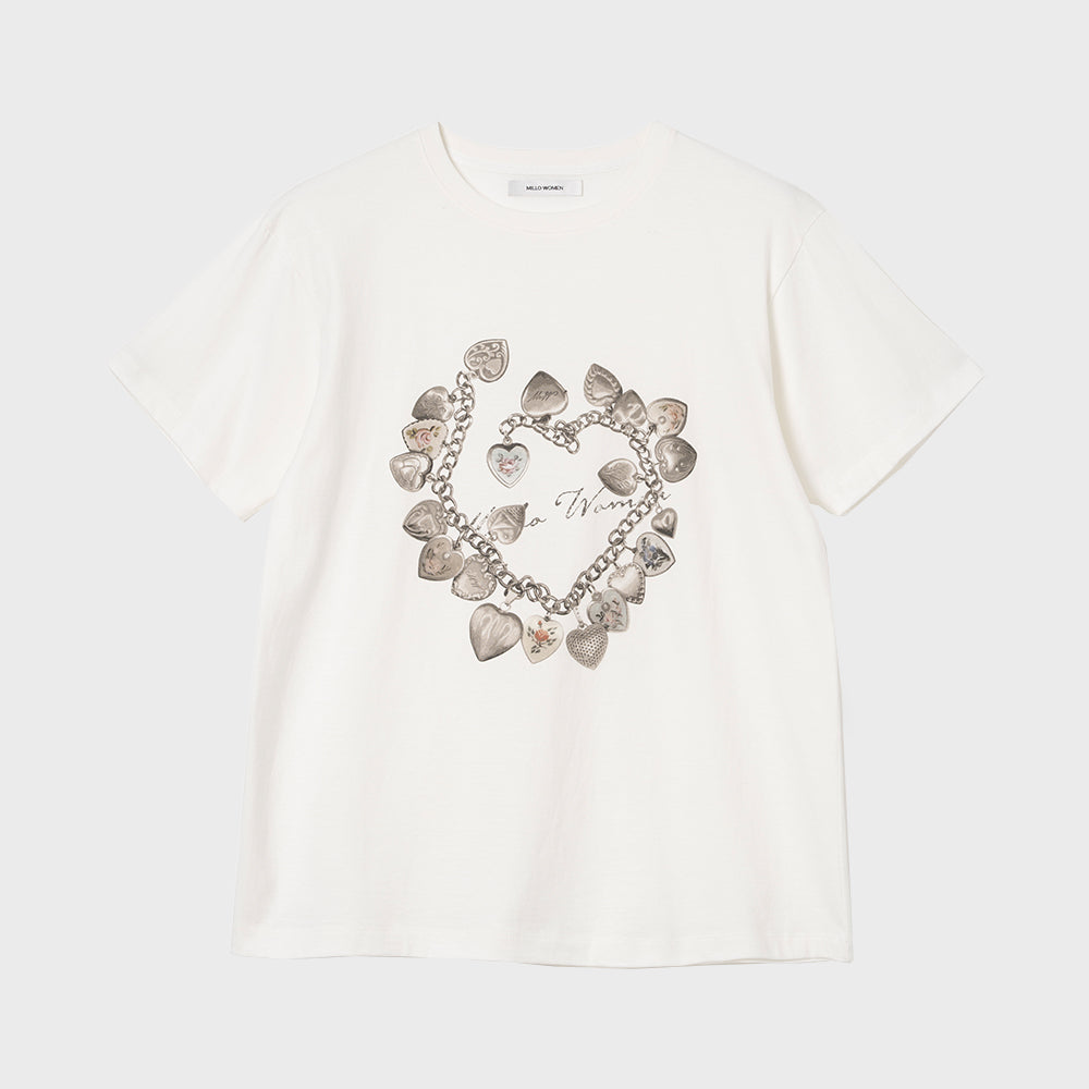 MILLO WOMEN Vintage pendant t-shirt [ivory]