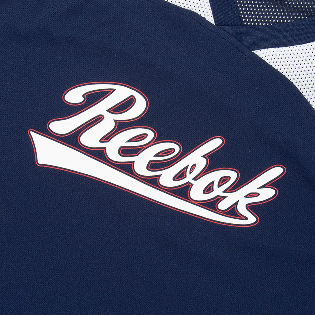 REEBOK Summer Lettering Jersey T-Shirt (W) - Navy