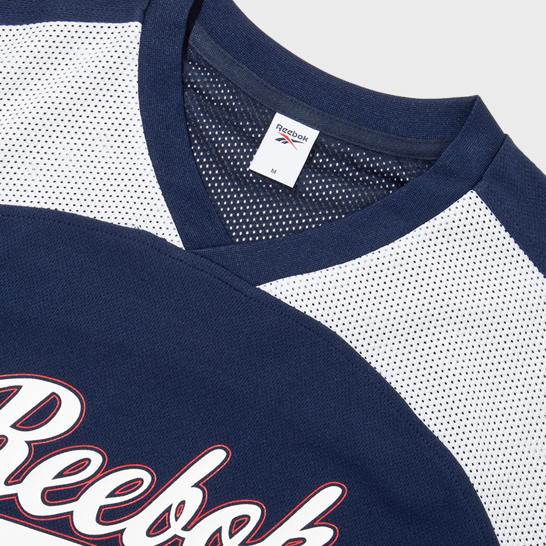 REEBOK Summer Lettering Jersey T-Shirt (W) - Navy