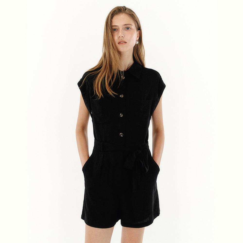 MARIECLAIRE MARIECLAIRE Jumpsuit Linen Outer Pocket
