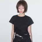 FANCY CLUB REBIRTH OF HEAVEN CROP TEE (BLACK) F25QB135