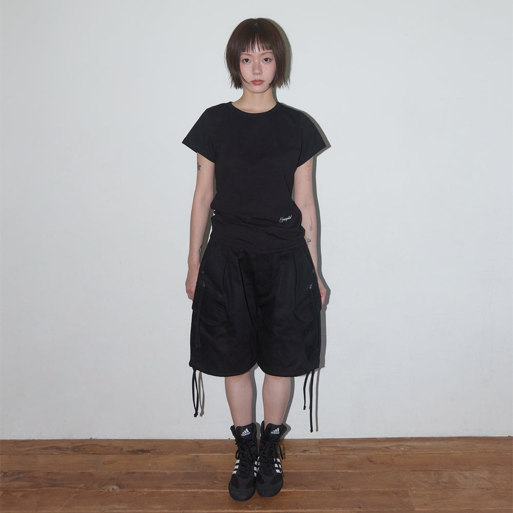 FANCY CLUB REBIRTH OF HEAVEN CROP TEE (BLACK) F25QB135