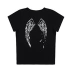 FANCY CLUB REBIRTH OF HEAVEN CROP TEE (BLACK) F25QB135