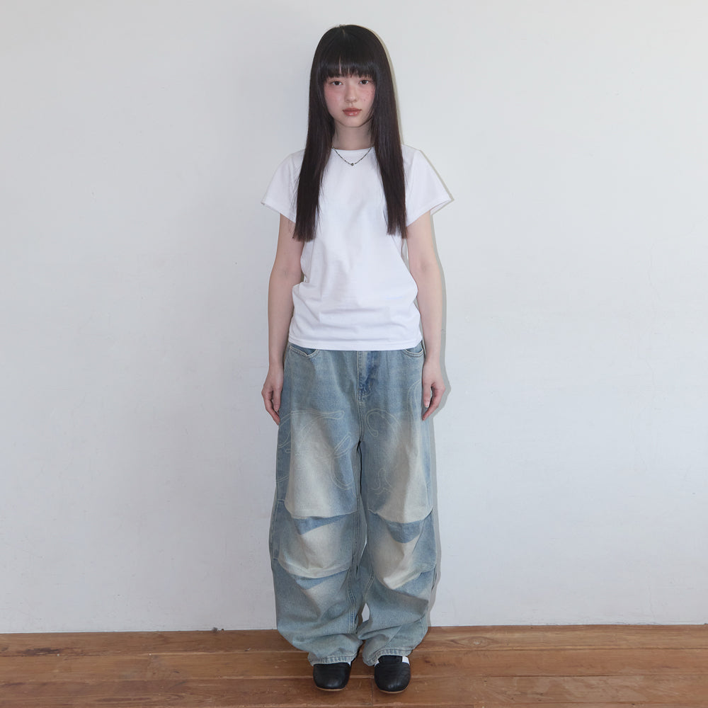 FANCY CLUB REBIRTH OF HEAVEN CROP TEE (BLUE) F25QB135