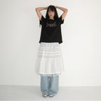 RONRON HEART LOGO BASIC FIT T SHIRT BLACK