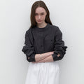 largo Standing collar loose fit shirt (charcoal)