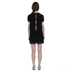 PARTIMENTO WOMEN OPEN BACK RIBBON STRAP BLOUSE_BLACK
