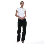 PARTIMENTO WOMEN NUMBERING UNBALANCED LAYER TOP_WHITE