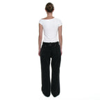 PARTIMENTO WOMEN NUMBERING UNBALANCED LAYER TOP_WHITE