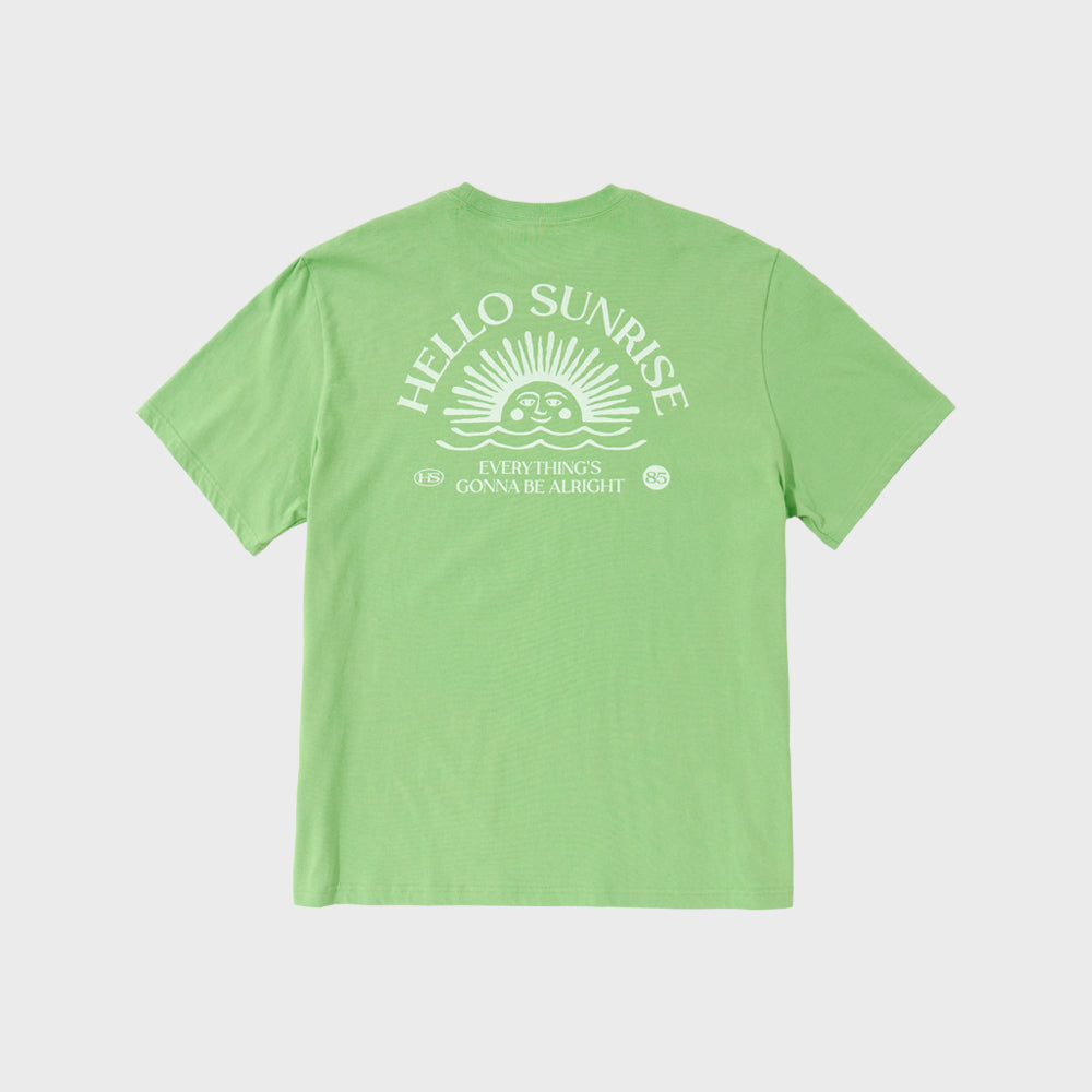 HELLO SUNRISE Mini OG Logo Tee_Light Green