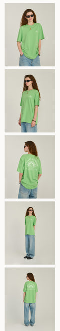 HELLO SUNRISE Mini OG Logo Tee_Light Green
