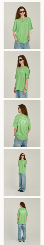 HELLO SUNRISE Mini OG Logo Tee_Light Green