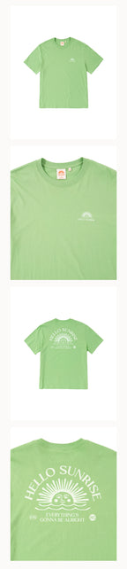 HELLO SUNRISE Mini OG Logo Tee_Light Green