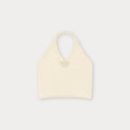 SOMEWHEREBUTTER [5th] Aloha Halter Sleeveless Knit - Cream