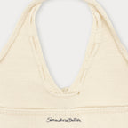 SOMEWHEREBUTTER [5th] Aloha Halter Sleeveless Knit - Cream