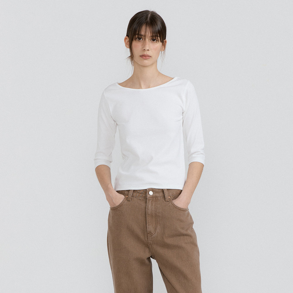 HACER Silket Boatneck T-Shirt (5color)