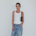 EVESAGE [7th reorder] Basic tank top (Ivory)