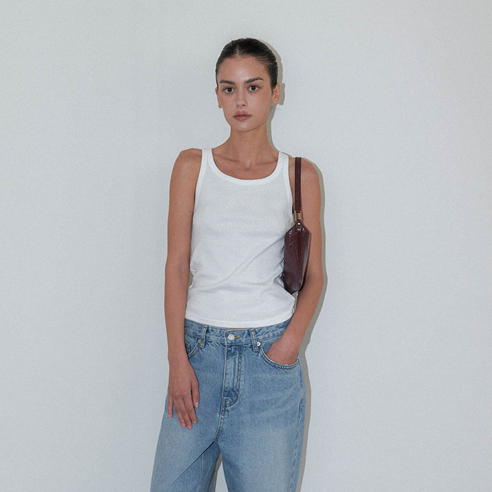 EVESAGE [7th reorder] Basic tank top (Ivory)