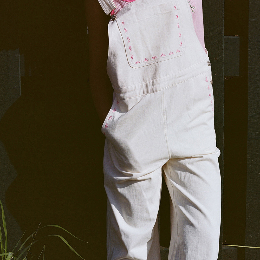 MUSED MUSED Jumpsuit L.B Emb Overall - Cream