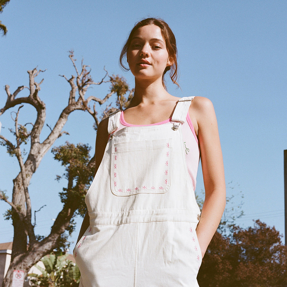 MUSED MUSED Jumpsuit L.B Emb Overall - Cream