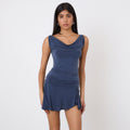 PEACHY DEN (W) The Kylie Top (Denim Blue)