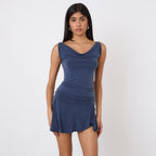PEACHY DEN (W) The Kylie Top (Denim Blue)
