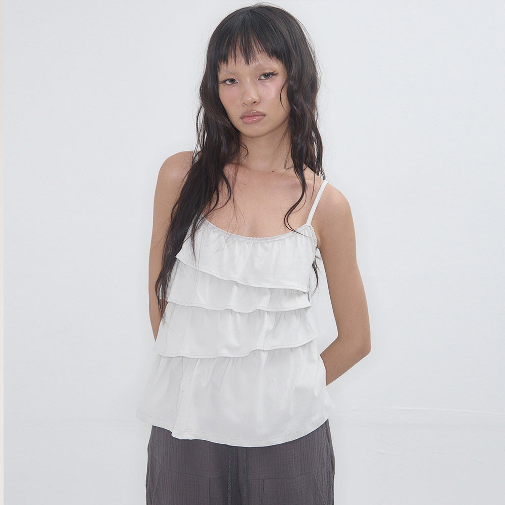 EXPIRED GIRL [9th] Unbalanced Frill Cami Mist